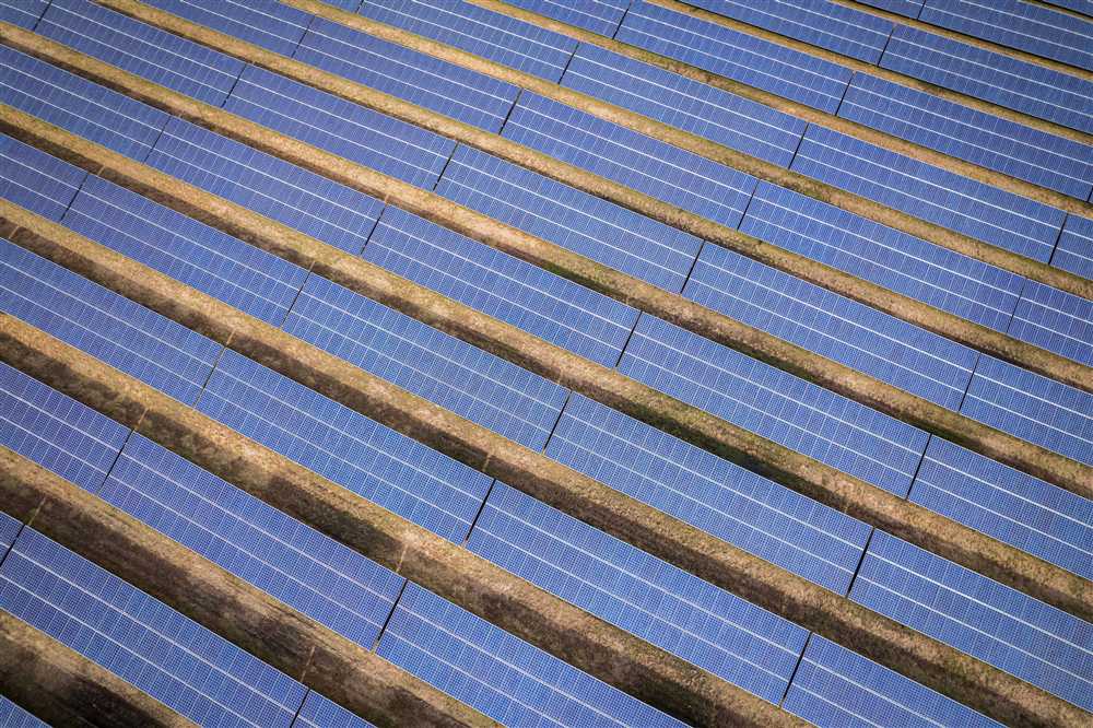 Centrale photovoltaïque vue du ciel